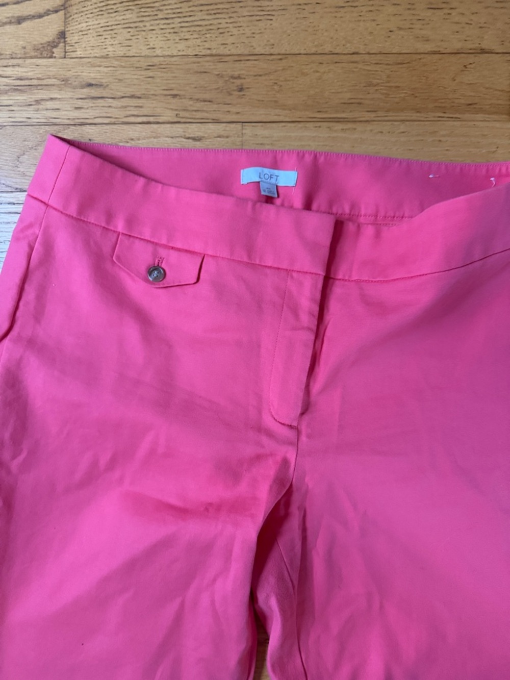 LOFT Coral Pink Cropped Dress Pants